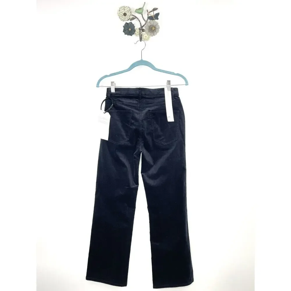 Current Elliott The Vanessa Crop Pants Dark Navy Velvet Womens Size 25 NEW